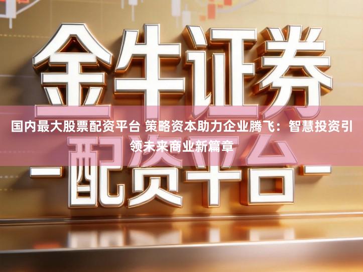国内最大股票配资平台 策略资本助力企业腾飞：智慧投资引领未来商业新篇章