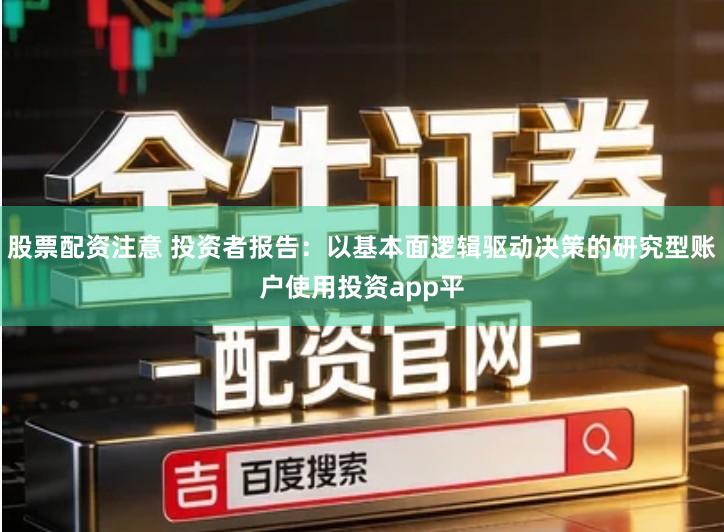 股票配资注意 投资者报告：以基本面逻辑驱动决策的研究型账户使用投资app平